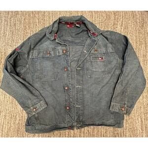 Vintage Mecca DNM Heavy Denim Jean Jacket Urban Trucker Hip Hop Punk Rap SZ XXL